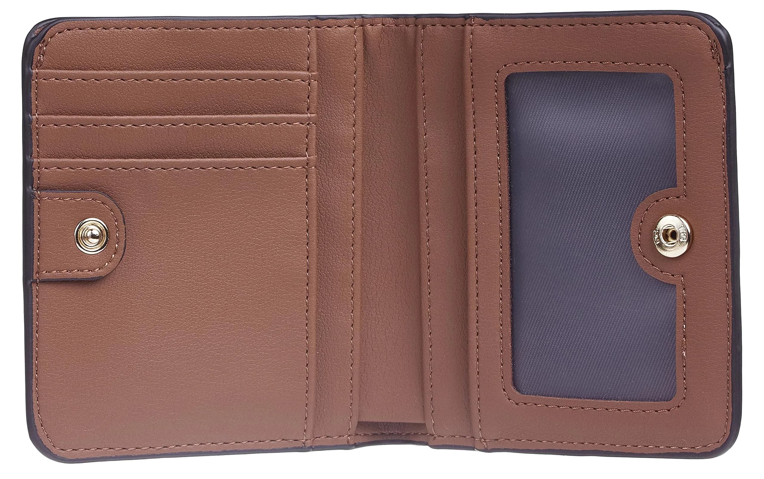 Toughergun Women's Slim RFID Blocking Leather Wallet with Clear ID Window - Compact Bifold Mini Purse thumbnail 4
