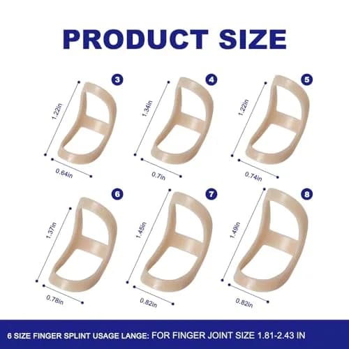 Soft Home Oval Finger Splints Size(3,4,5,6,7,8) | Support for Finger Pain & Recovery thumbnail 2