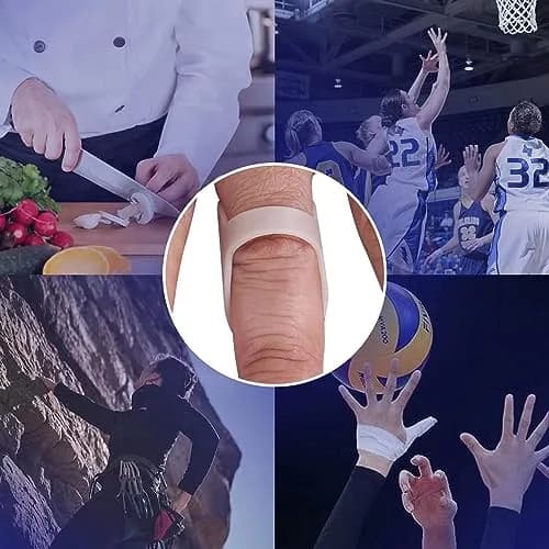 Soft Home 6 Pack Oval Finger Splints Size (6,6,7,7,8,8) | Waterproof, Breathable Support for Finger Pain Relief thumbnail 3