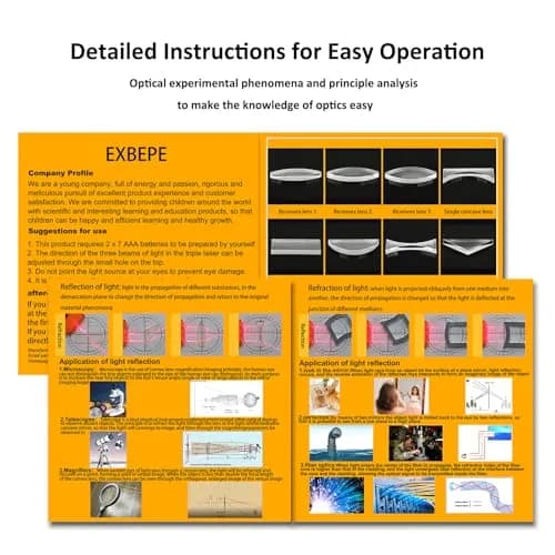 EXBEPE Physics Optics Experiment Set 11 Piece | Educational Science Kit for Refraction and Reflection thumbnail 6