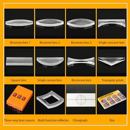 EXBEPE Physics Optics Experiment Set 11 Piece | Educational Science Kit for Refraction and Reflection thumbnail 8
