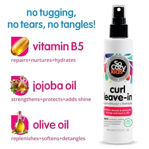 SO COZY Kids Curl Leave In Conditioner Spray 156ml (5.2 Fl Oz) | Detangles & Defines Curls thumbnail 3