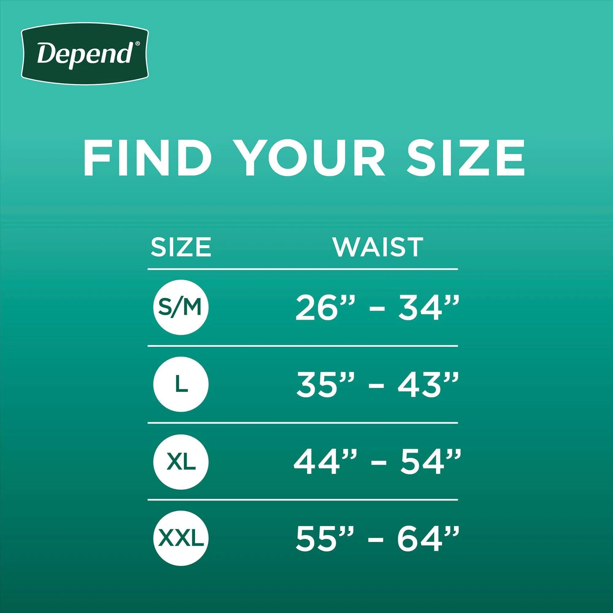 Depend Fresh Protection Men's Incontinence Underwear XL, 52 Ct | Maximum Absorbency for All-Day Comfort - view 7