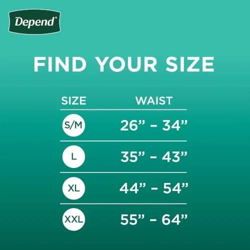 Depend Fresh Protection Men's Incontinence Underwear XL, 52 Ct | Maximum Absorbency for All-Day Comfort thumbnail 7