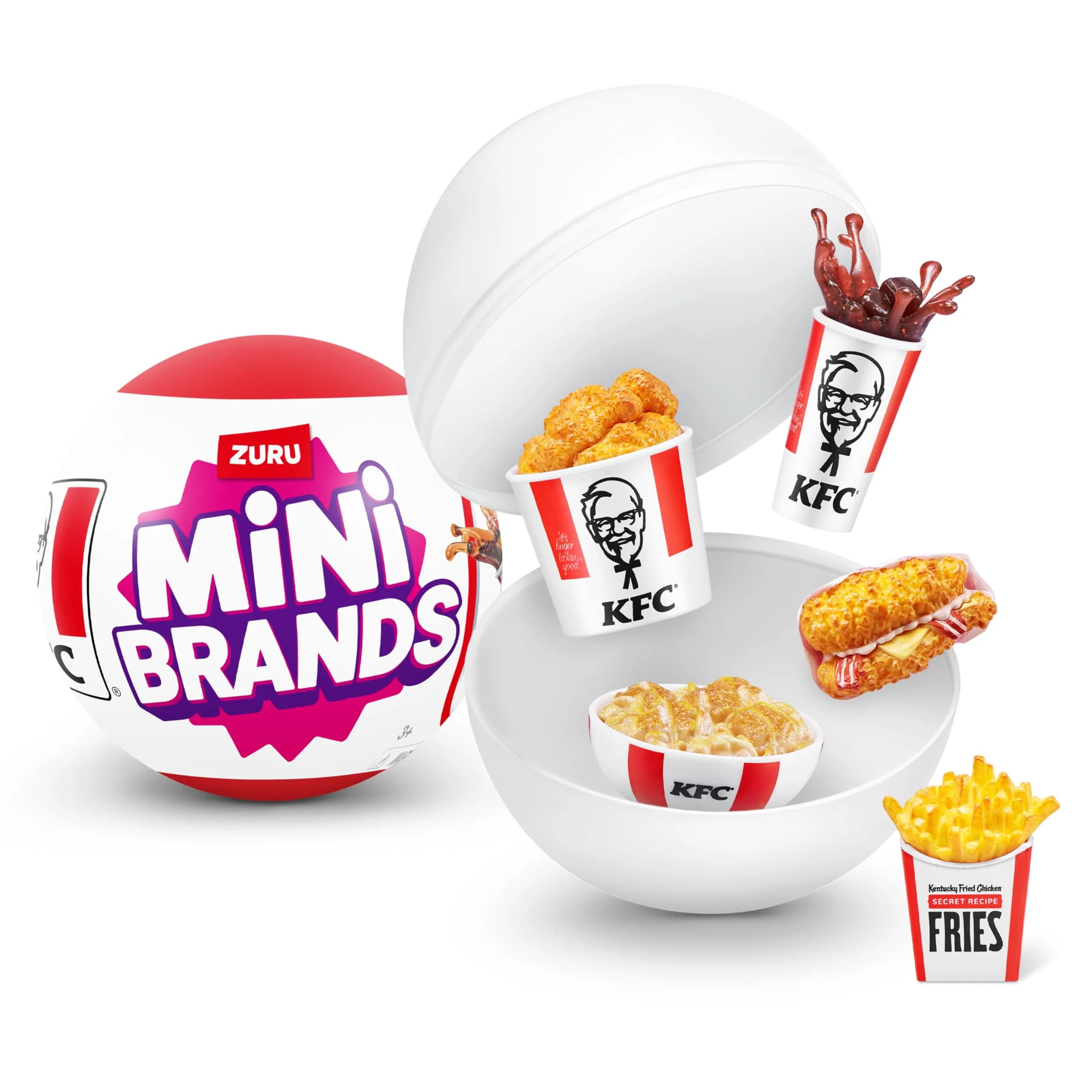 Mini Brands KFC Series 1 Mystery Capsule Toy | 5 Miniature Collectibles for Kids, Teens, Adults