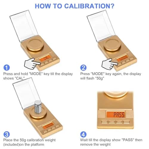 Fuzion Digital Milligram Scale 50g/0.001g, Powder Scale 6-in-1 Kit | High Precision Weighing Machine thumbnail 6