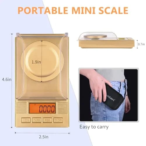 Fuzion Digital Milligram Scale 50g/0.001g, Powder Scale 6-in-1 Kit | High Precision Weighing Machine thumbnail 3