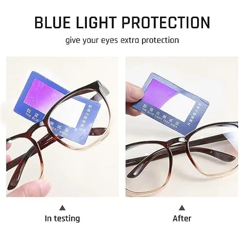 TOREGE Clear Safety Glasses Gradient Brown | Anti-Fog, Anti-Blue Light, UV Protection, ANSI Z87.1 Certified thumbnail 4