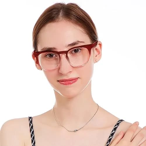 TOREGE Clear Safety Glasses Gradient Brown | Anti-Fog, Anti-Blue Light, UV Protection, ANSI Z87.1 Certified thumbnail 2