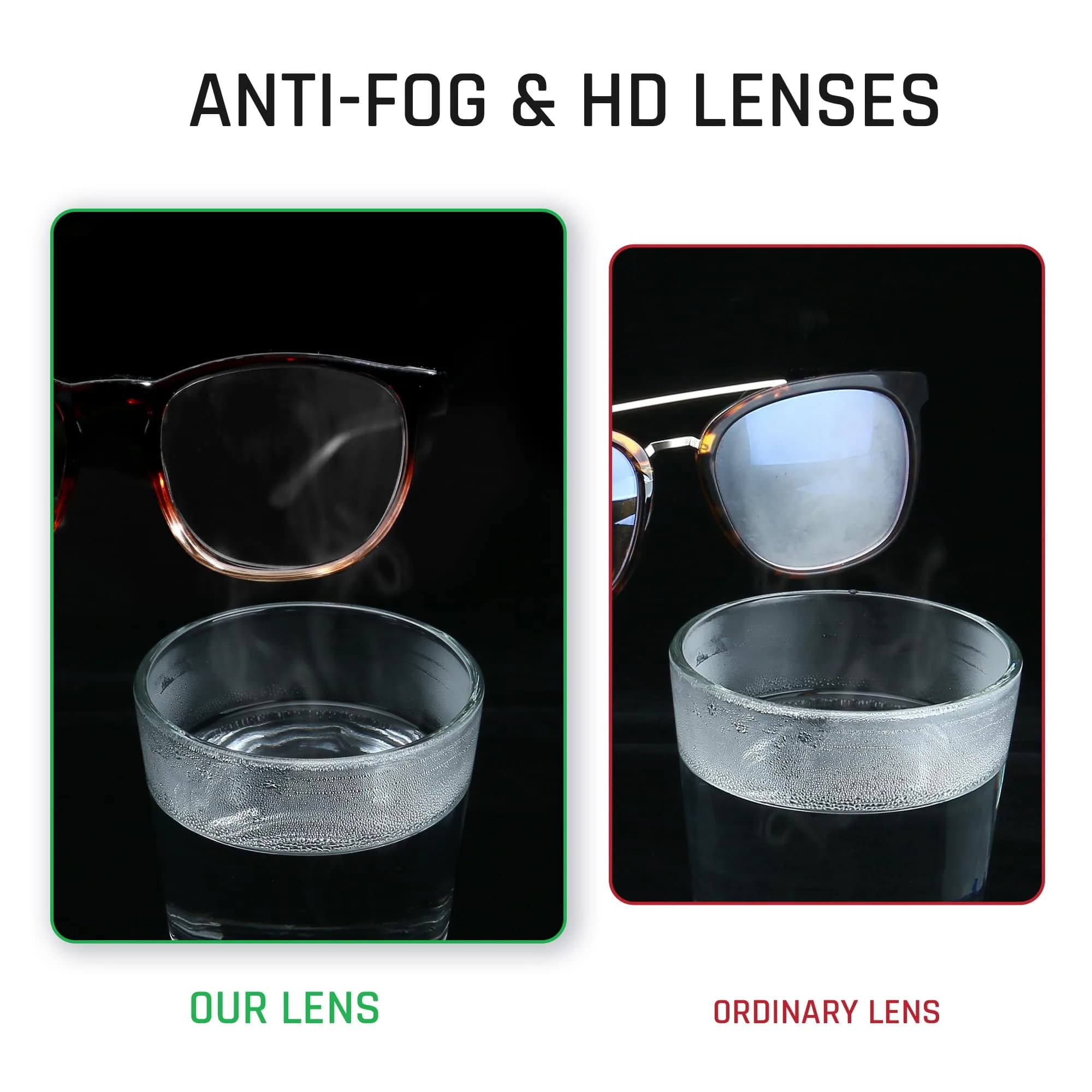 TOREGE Clear Safety Glasses Gradient Brown | Anti-Fog, Anti-Blue Light, UV Protection, ANSI Z87.1 Certified - view 3