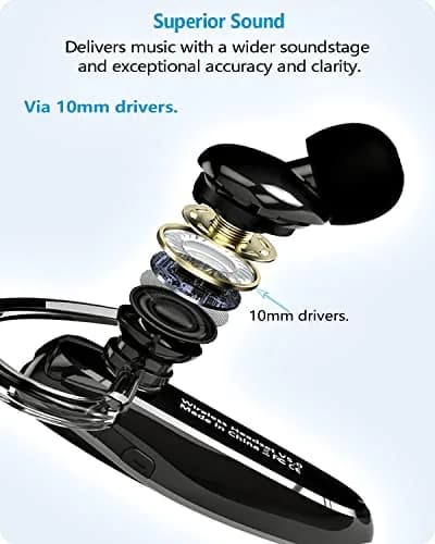 Jinreoo Bluetooth Headset V5.1 | Noise Cancellation, Long Battery, Universal Compatibility thumbnail 8