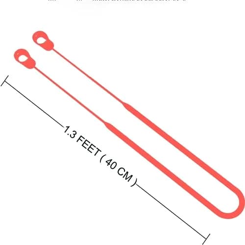 YBSCJHGR Anti-Lost Strap for Bose QuietComfort Earbuds II & Ultra, Red Silicone Lanyard | Secure & Lightweight thumbnail 4
