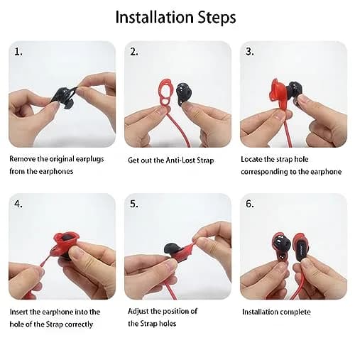 YBSCJHGR Anti-Lost Strap for Bose QuietComfort Earbuds | Silicone Neck Rope, Black, Compatible with QC Earbuds II thumbnail 5