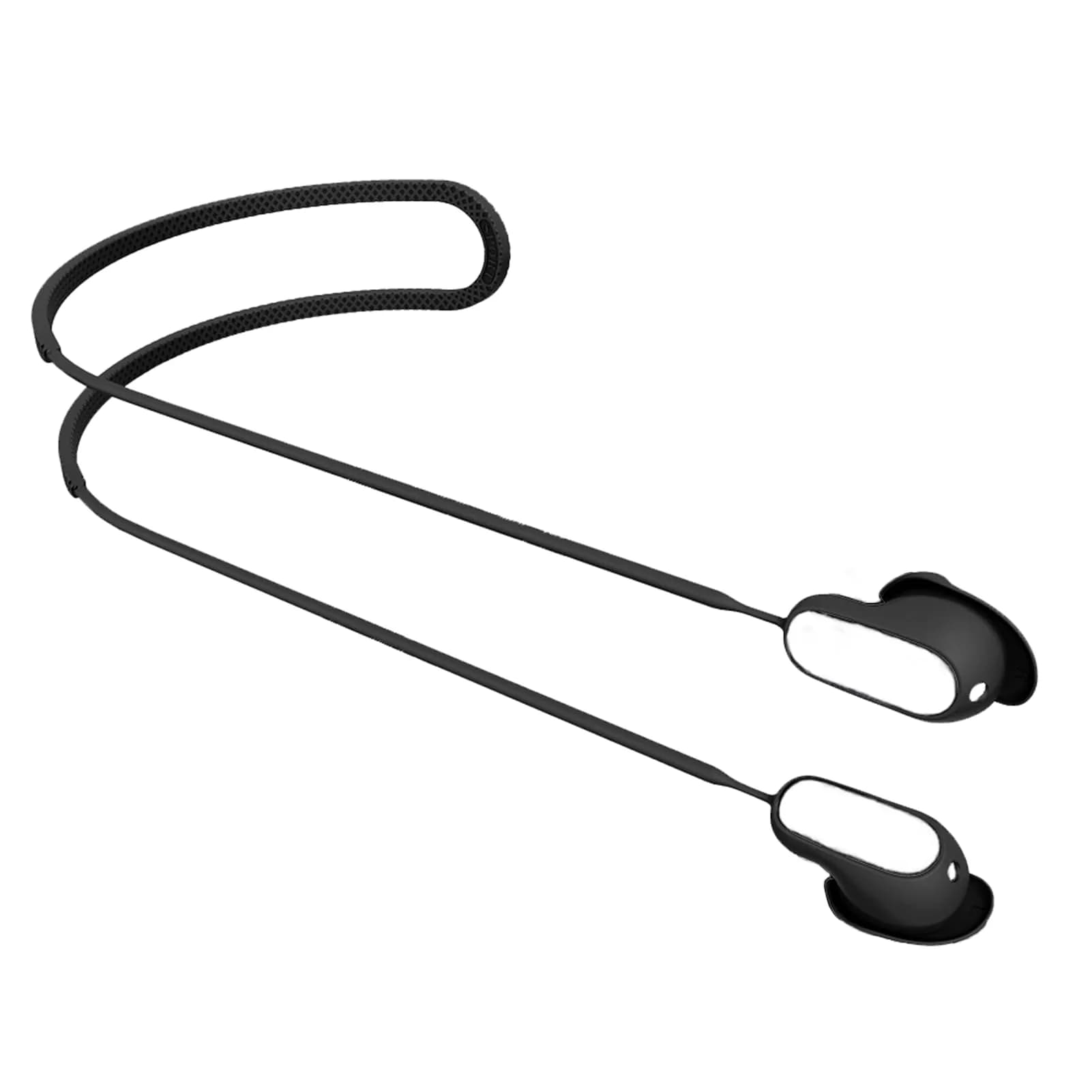 YBSCJHGR Anti-Lost Strap for Bose QuietComfort Earbuds II & Ultra, Black Silicone | Secure Neck Cord for Active Use — Black