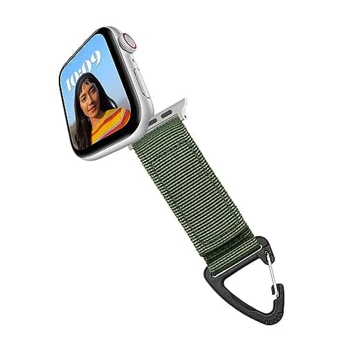 YwonShne Nylon Watch Band with Carabiner Clip for Apple Watch 38-49mm | Breathable Molle Webbing Tactical Strap thumbnail 5