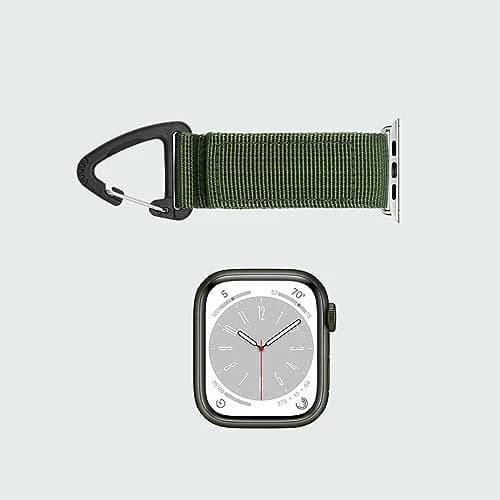 YwonShne Nylon Watch Band with Carabiner Clip for Apple Watch 38-49mm | Breathable Molle Webbing Tactical Strap thumbnail 3
