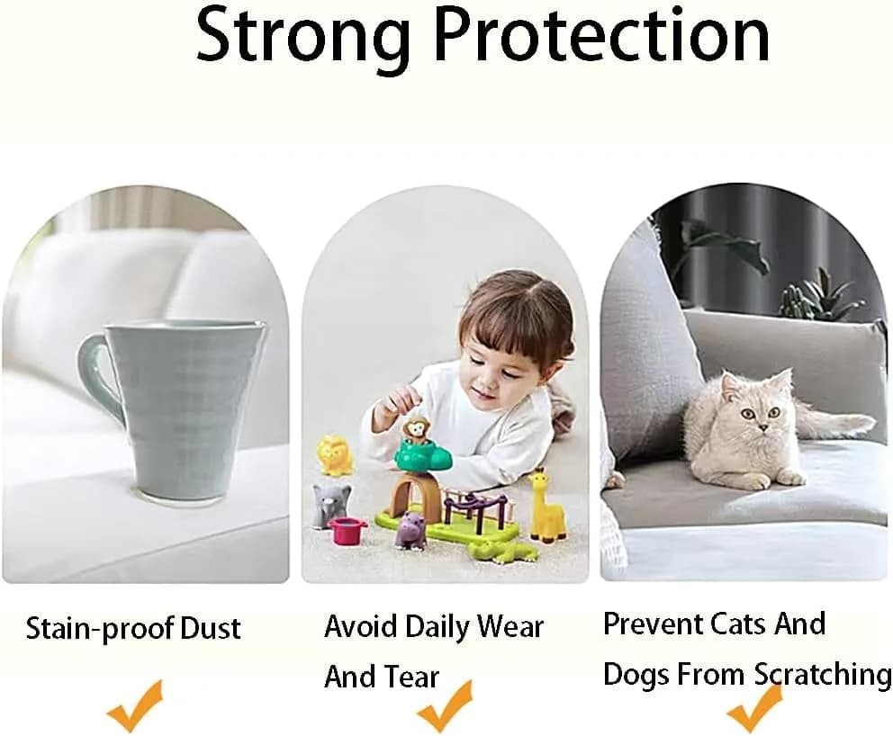 Chaexii Elastic Polyester Sofa Arm Cover 45.5-53cm | Scratch Resistant & Durable thumbnail 3