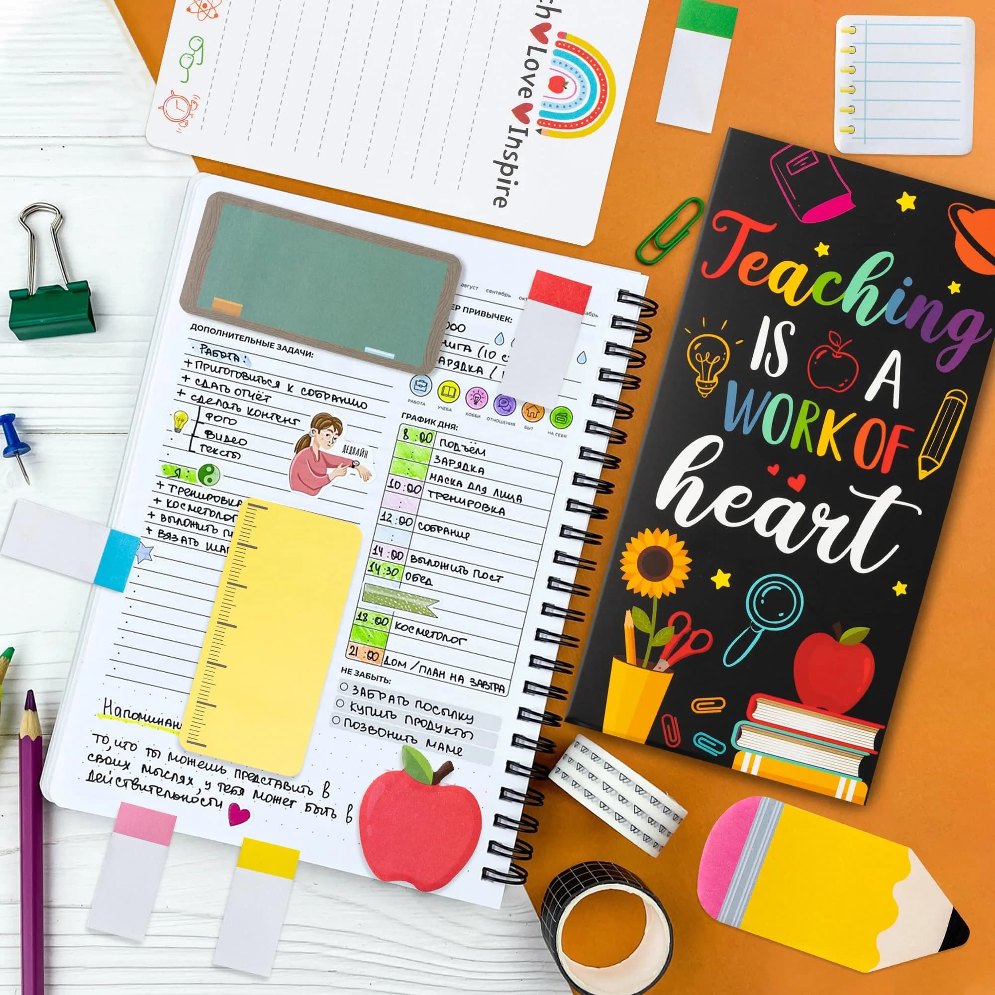 Xqumoi Sticky Notes Set, 550 Sheets, Self-Stick Note Pads, Page Marker Bundle | Bulk Pack for Office & School - view 4