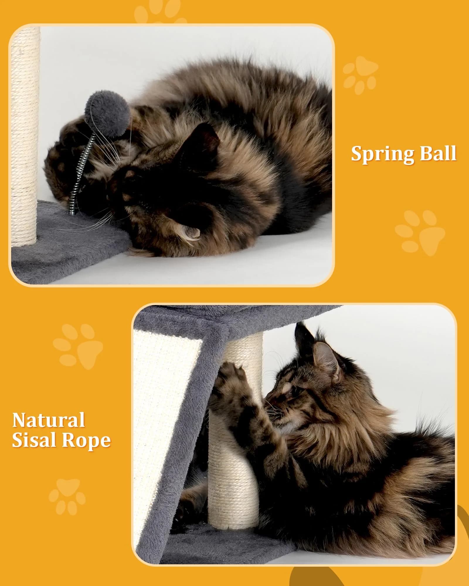 Aechonow Cat Tree for Large Cats 20x16.5 Perch Bed for Adult Senior Cats | Durable Sisal & Washable Cushion thumbnail 5