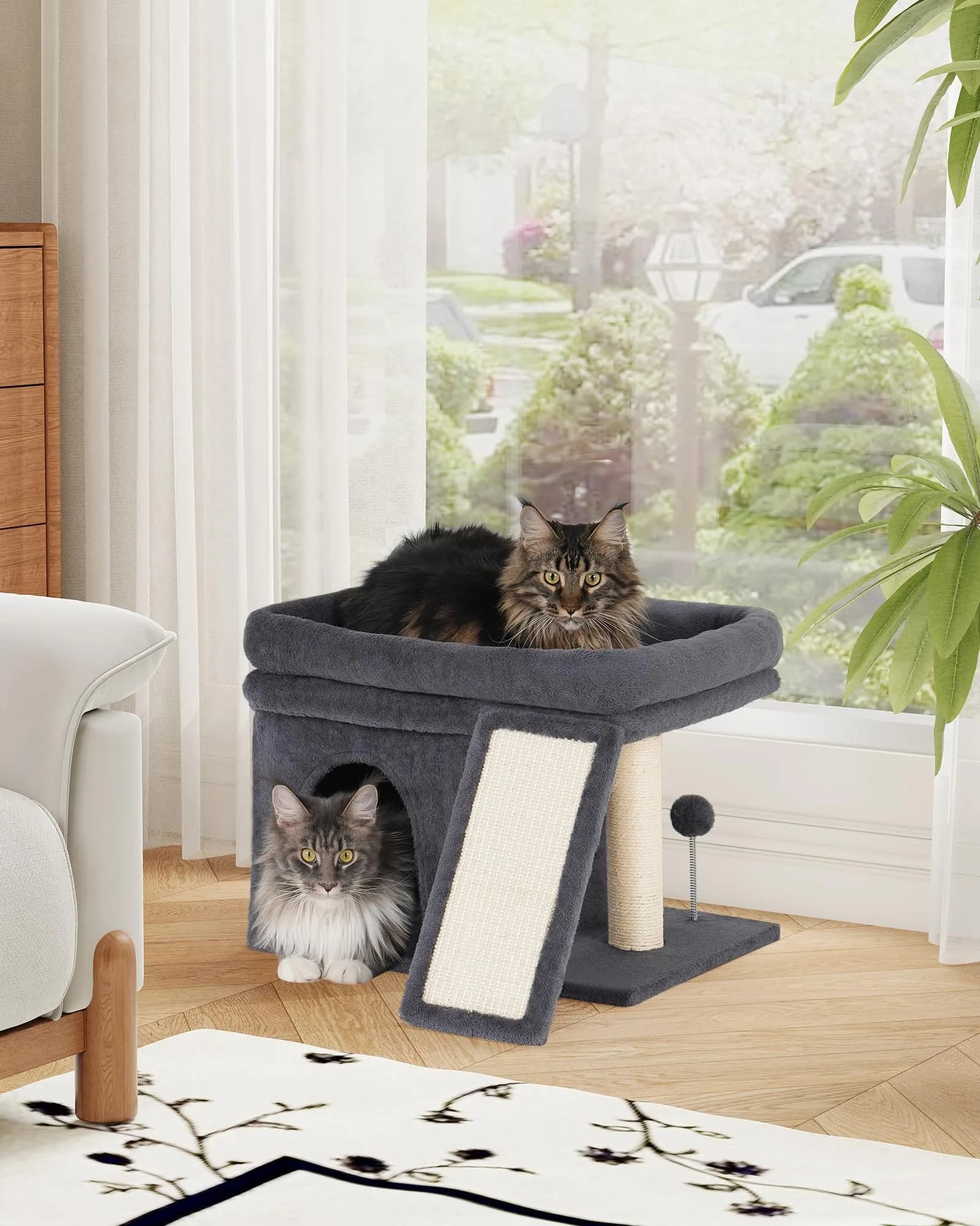 Aechonow Cat Tree for Large Cats 20x16.5 Perch Bed for Adult Senior Cats | Durable Sisal & Washable Cushion thumbnail 7