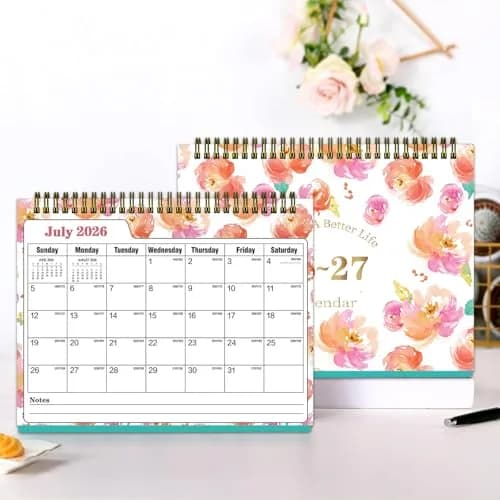 Ymumuda Floral Desk Calendar 2026-2027 20cm (8" x 6") | Academic Year Planning with To-Do Lists thumbnail 7