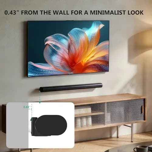 WALI White Soundbar Wall Mount for Sonos Arc & Ultra | 0.78 kg (1.72 lb) thumbnail 4