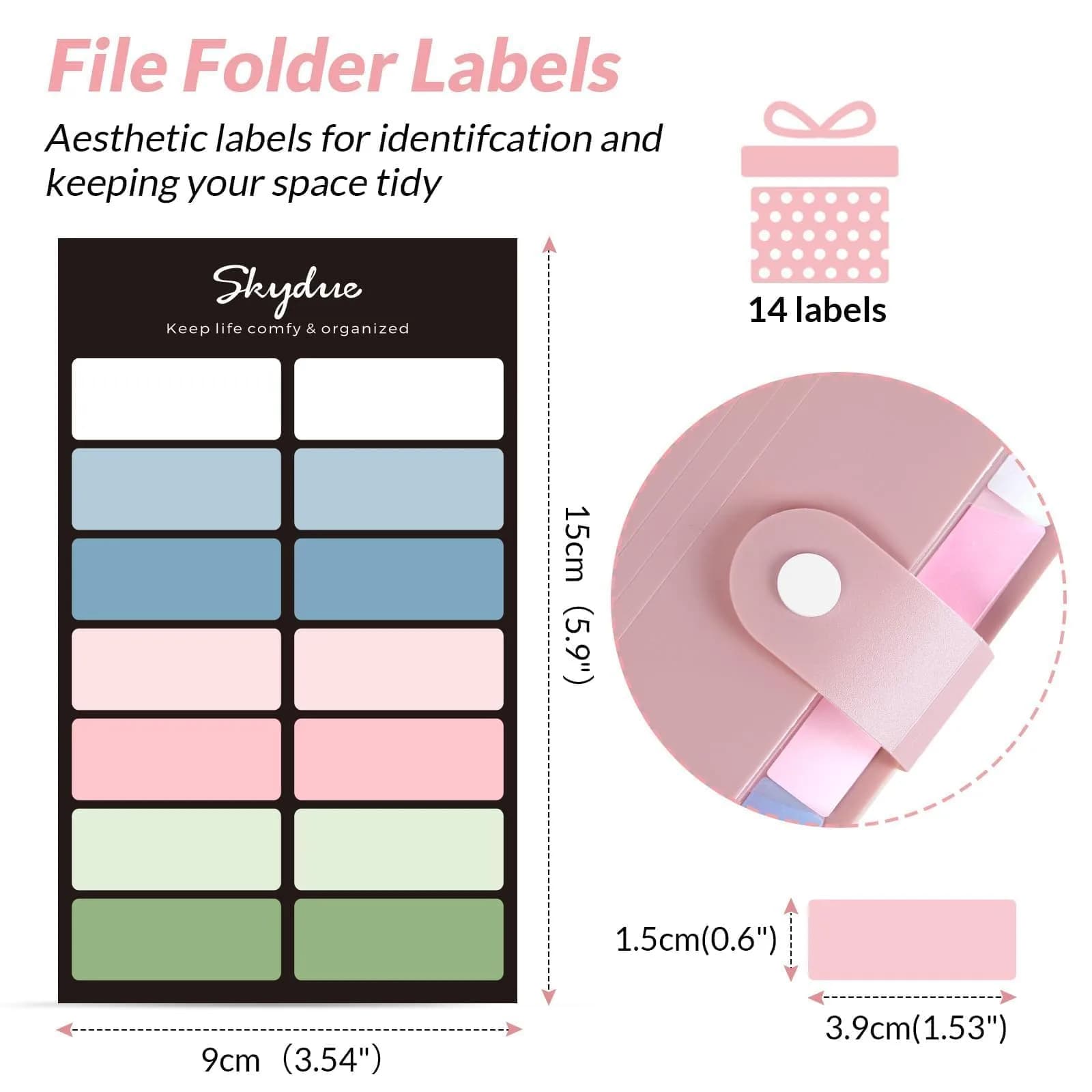 SKYDUE 8 Pockets Expanding File Folder Pink | Portable Accordion Organizer for Letter Size Documents - view 5