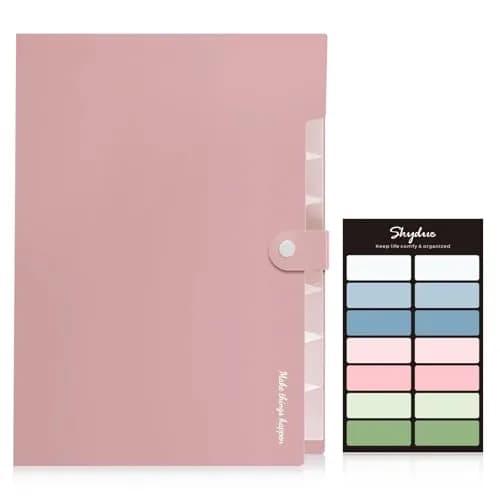 SKYDUE 8 Pockets Expanding File Folder Pink | Portable Accordion Organizer for Letter Size Documents thumbnail 2