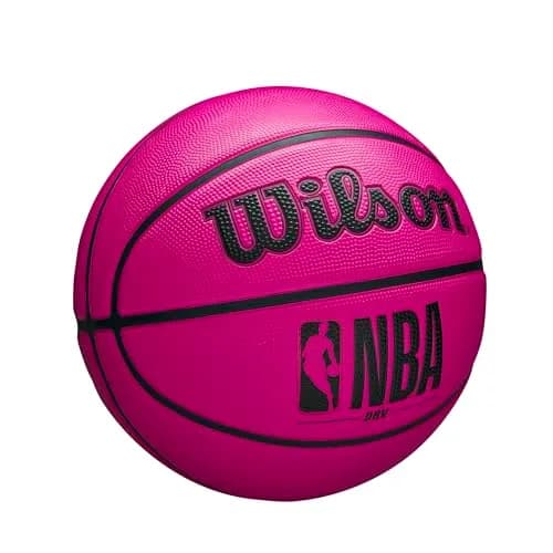WILSON NBA DRV Outdoor Basketball with Pump - Pink, Size 5 | Durable Outdoor Play thumbnail 2