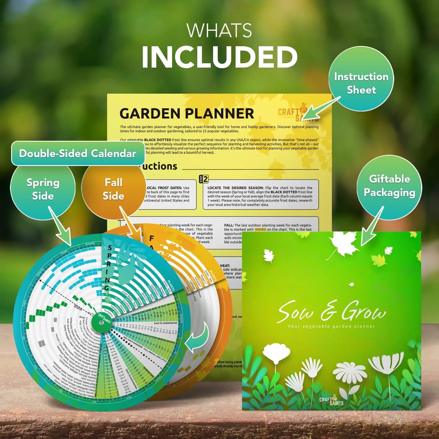 CraftSaints Garden Planner Wheel 23.7cm (9.3in) | Perpetual Plant Care Guide for Indian Gardens - view 5