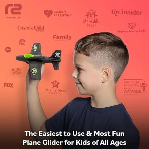 Refresh Sports EVA Foam Mini Glider Plane - Jet Black | Durable & Safe for Kids Ages 3+ thumbnail 2
