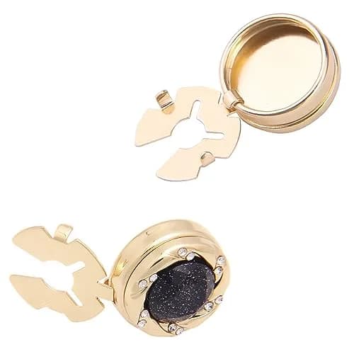 OoSsSoO Mens Button Covers Tuxedo Shirt Cufflinks Alternative Gold | Stylish Copper Snap-Over thumbnail 2