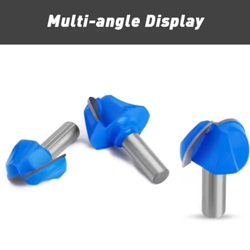 ASNOMY Core Box Router Bit 2" Cutting Diameter, 1/2" Shank | Solid Carbide 2-Flute Round Nose thumbnail 4