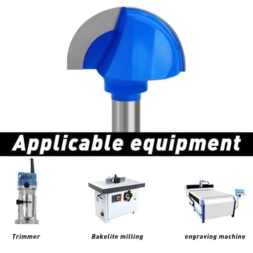 ASNOMY Core Box Router Bit 2" Cutting Diameter, 1/2" Shank | Solid Carbide 2-Flute Round Nose thumbnail 6