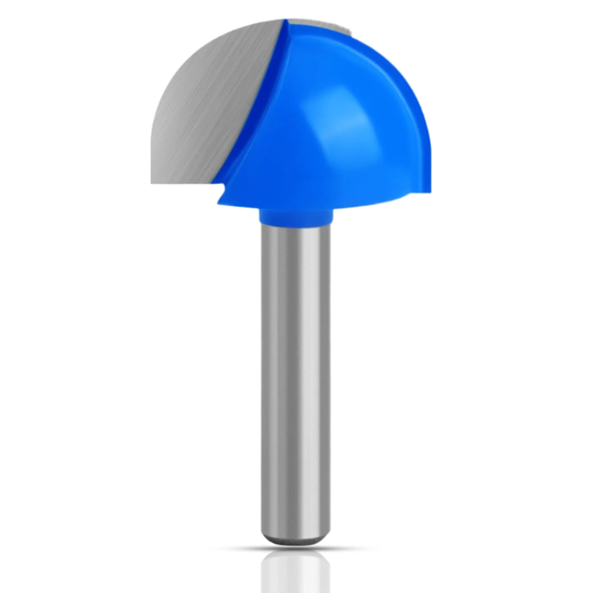 ASNOMY Core Box Router Bit 1" Cutting Diameter, 1/4" Shank, 2 Flutes | Solid Carbide Round Nose Cove Bit — Core Box Bit-1/4" Shank - 1" Dia.