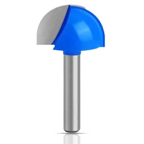 ASNOMY Core Box Router Bit 1" Cutting Diameter, 1/4" Shank, 2 Flutes | Solid Carbide Round Nose Cove Bit thumbnail 1