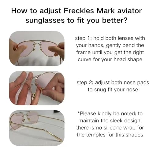 Freckles Mark Oversized Aviator Sunglasses Purple Tint 62mm | UV400 Protection thumbnail 6