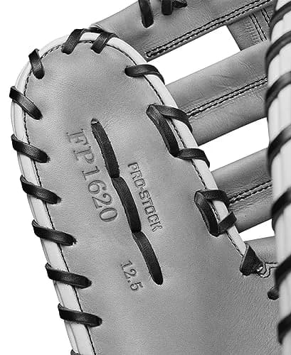 Wilson 2024 A2000 1620 12.5” Fastpitch First Base Mitt - Right Hand Throw, Black/Grey/Red | Pro Stock Leather thumbnail 7