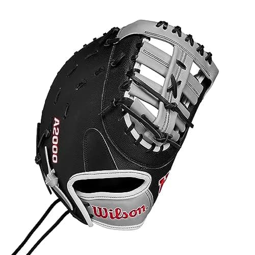Wilson 2024 A2000 1620 12.5” Fastpitch First Base Mitt - Right Hand Throw, Black/Grey/Red | Pro Stock Leather thumbnail 2