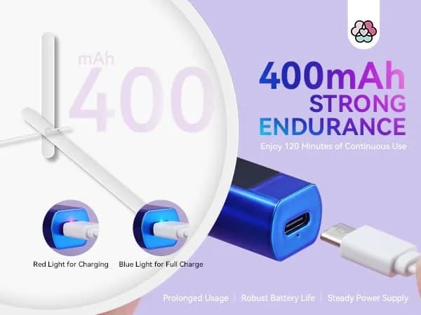 SAVILAND Mini UV LED Nail Lamp 12W with Gooseneck Clip & 3 Timers | 365+405nm Wavelength, Rechargeable 400mAh Battery thumbnail 7