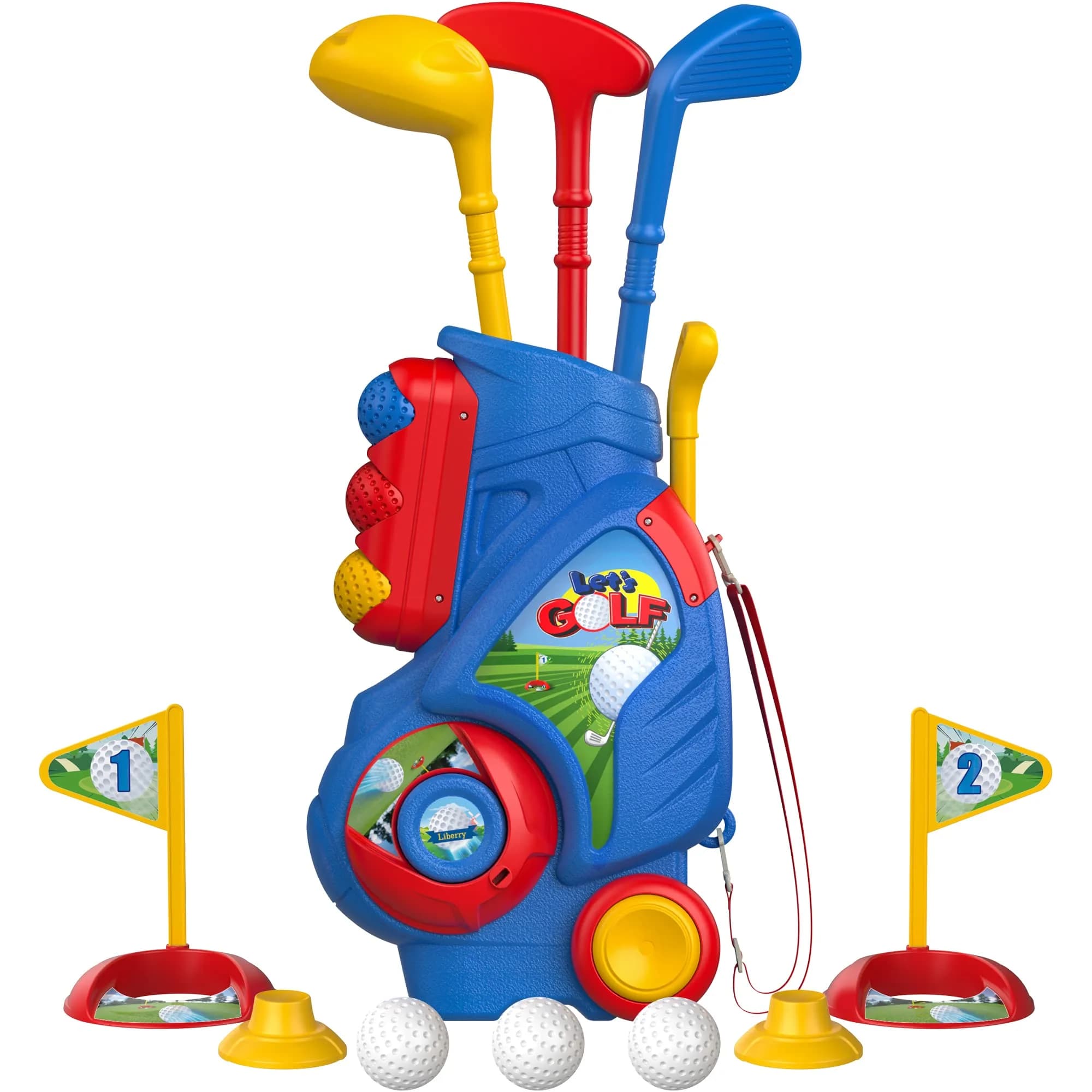 Liberry Toddler Golf Set with Cart, 3 Clubs & 6 Balls | Safe & Durable for Kids 2-5 — Liberry Toddler Golf Set