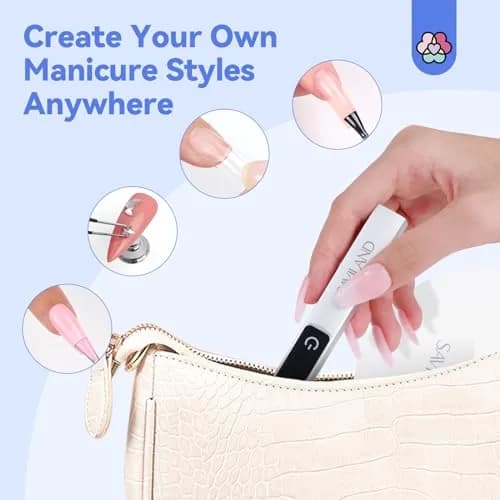 SAVILAND LED Nail Lamp Kit with Magnetic Stand & LCD Screen, 12W Portable Mini Dryer for Gel Nails | Hands-Free 360° Rotation thumbnail 7