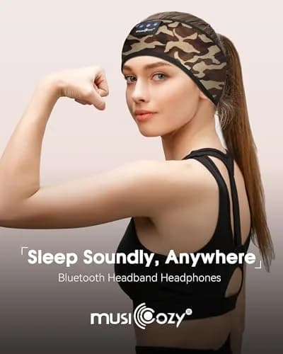 MUSICOZY Bluetooth Headband Headphones for Side Sleepers with 15-Hour Playtime | True HD Sound thumbnail 3