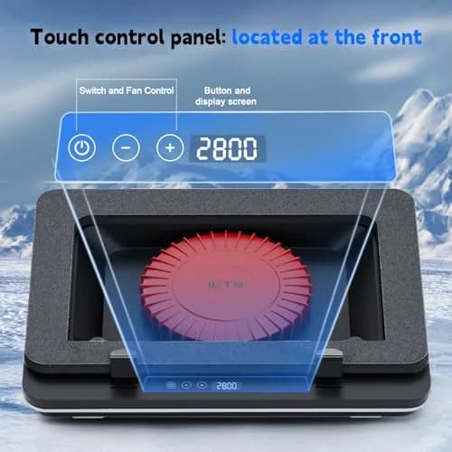 IETS GT600 Laptop Cooling Pad with 5.5-inch Turbo-Fan & Magnetic Foam Seal, 14.1-19.3 inch Gaming Laptop Cooler with 3-Port USB Hub & Dust Filter thumbnail 6