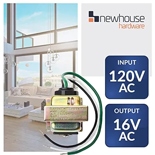 Newhouse Hardware CHM2 Door Chime & 16TR Transformer Kit | White, 16V AC Output thumbnail 7