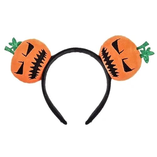 A Miaow Black Pumpkin Sparkling Headband Glitter Bow Hair Hoop 22.5cm (9in) | Halloween Party Costume Accessory thumbnail 1