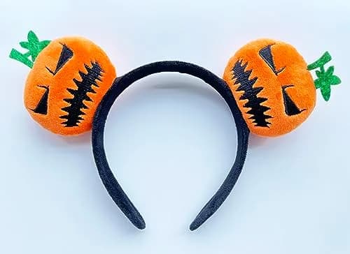 A Miaow Black Pumpkin Sparkling Headband Glitter Bow Hair Hoop 22.5cm (9in) | Halloween Party Costume Accessory thumbnail 3