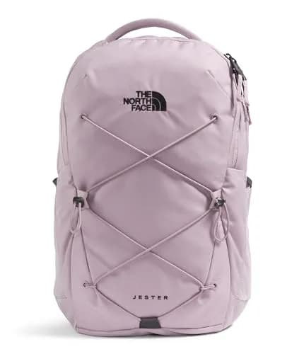 The North Face Women's Jester Luxe Laptop Backpack, Gardenia White/Burnt Coral Metallic, 28L | Stands Unsupported thumbnail 1