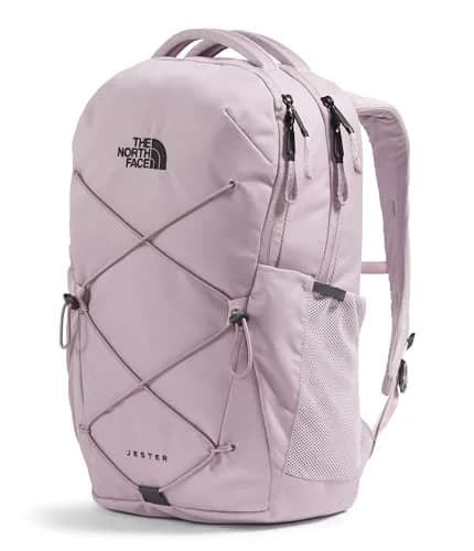 The North Face Women's Jester Luxe Laptop Backpack, Gardenia White/Burnt Coral Metallic, 28L | Stands Unsupported thumbnail 2
