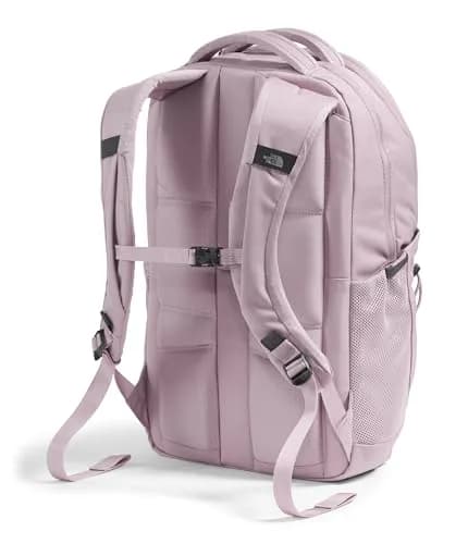 The North Face Women's Jester Luxe Laptop Backpack, Gardenia White/Burnt Coral Metallic, 28L | Stands Unsupported thumbnail 3